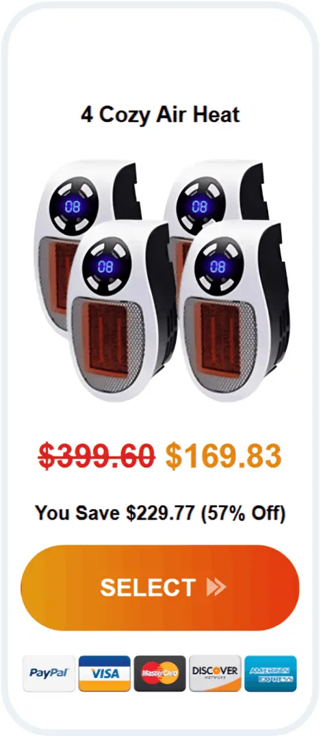 Cozy Air Heat offer price 